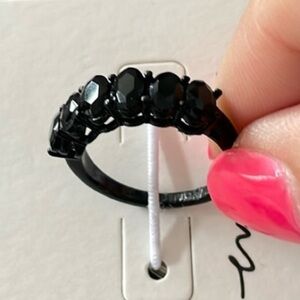 Reitmans Black Stone Ring Size 7 New